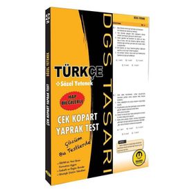 Tasarı Yayınları DGS Türkçe Yaprak Test