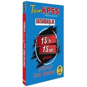 Tasarı Yayınları Kpss Vatandaşlık 15'te 15 Net Garanti Soru Bankası