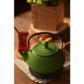Taşev Linden Sümbül 750 ml Fıstık Yeşil Döküm Çaydanlık