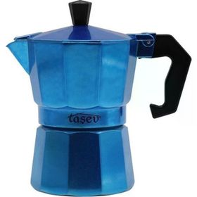 Taşev T1195 Piccolo 6 Fincan Mavi Alüminyum Moka Pot