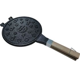 Taşhan 20 cm Döküm Granit Waffle Tavası siyah