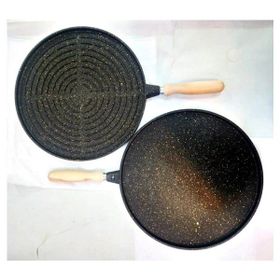 Taşhan Elart 36 cm Döküm Çift Taraflı Izgaralı Gözleme Tavası