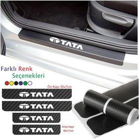 Tata 4 Adet Karbon Kapı Eşiği Sticker