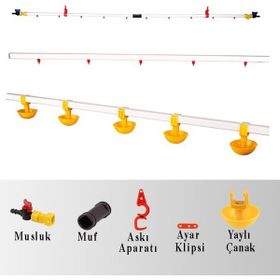 Tavpet 10 m Hat Küçük Yaylı Çanaklı Nipel Suluk Sistemi