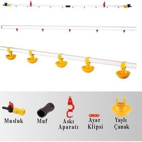 Tavpet 10 m Hat Küçük Yaylı Çanaklı Nipel Suluk Sistemi