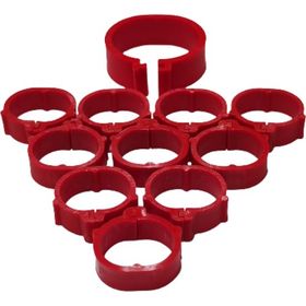 Tavpet 18 mm 50'lik Kırmızı Tavuk Bileziği