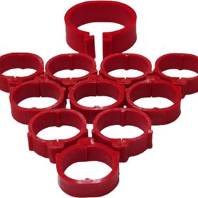 Tavpet 18 mm 50'lik Kırmızı Tavuk Bileziği