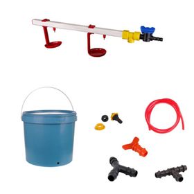 Tavpet 20 lt Depolu Askılı Çanaklı Set 1 Nipel Tavuk Suluğu