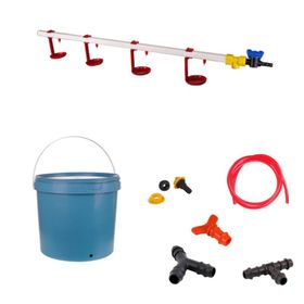 Tavpet 20 lt Depolu Askılı Çanaklı Set 13 Nipel Tavuk Suluğu