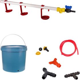 Tavpet 20 lt Depolu Askılı Çanaklı Set 7 Nipel Tavuk Suluğu