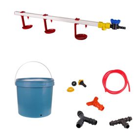Tavpet 20 lt Depolu Askılı Çanaklı Set 7 Nipel Tavuk Suluğu