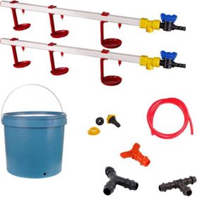 Tavpet 20 lt Depolu Askılı Çanaklı Set 8 Nipel Tavuk Suluğu