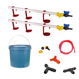 Tavpet 20 lt Depolu Askılı Çanaklı Set 8 Nipel Tavuk Suluğu
