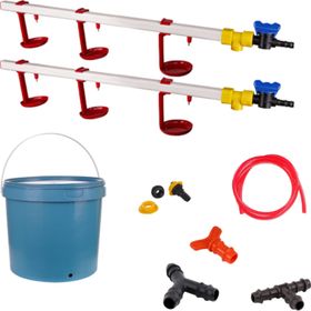 Tavpet 20 lt Depolu Askılı Çanaklı Set 8 Nipel Tavuk Suluğu