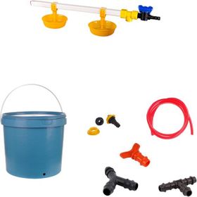 Tavpet 20 lt Depolu Büyük Yaylı Çanaklı Set 33 Nipel Hindi Suluğu