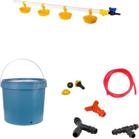 Tavpet 20 lt Depolu Büyük Yaylı Çanaklı Set 37 Nipel Hindi Suluğu