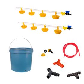 Tavpet 20 lt Depolu Büyük Yaylı Çanaklı Set 38 Nipel Hindi Suluğu