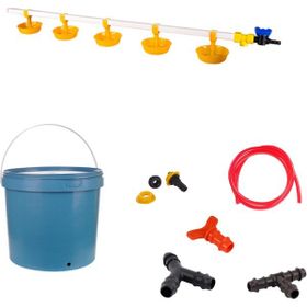 Tavpet 20 lt Depolu Büyük Yaylı Çanaklı Set 39 Nipel Hindi Suluğu