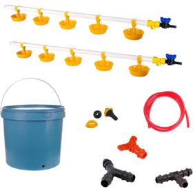Tavpet 20 lt Depolu Büyük Yaylı Çanaklı Set 40 Nipel Hindi Suluğu