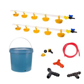 Tavpet 20 lt Depolu Büyük Yaylı Çanaklı Set 40 Nipel Hindi Suluğu