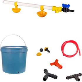 Tavpet 20 lt Depolu Küçük Yaylı Çanaklı Set-25 Nipel Civciv Suluğu
