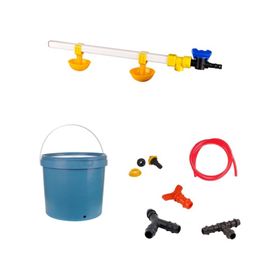 Tavpet 20 lt Depolu Küçük Yaylı Çanaklı Set-25 Nipel Civciv Suluğu
