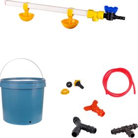Tavpet 20 lt Depolu Küçük Yaylı Çanaklı Set-25 Nipel Civciv Suluğu