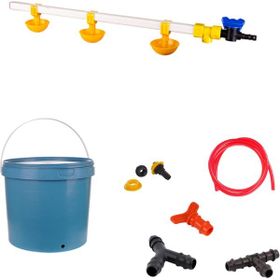 Tavpet 20 lt Depolu Küçük Yaylı Çanaklı Set 27 Nipel Civciv Suluğu