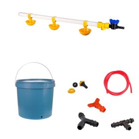 Tavpet 20 lt Depolu Küçük Yaylı Çanaklı Set 27 Nipel Civciv Suluğu