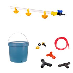 Tavpet 20 lt Depolu Küçük Yaylı Çanaklı Set 27 Nipel Civciv Suluğu