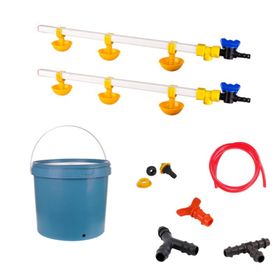 Tavpet 20 lt Depolu Küçük Yaylı Çanaklı Set 28 Nipel Civciv Suluğu
