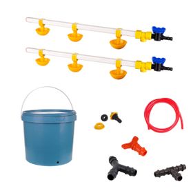 Tavpet 20 lt Depolu Küçük Yaylı Çanaklı Set 28 Nipel Civciv Suluğu