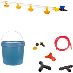Tavpet 20 lt Depolu Küçük Yaylı Çanaklı Set 29 Nipel Civciv Suluğu