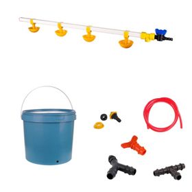 Tavpet 20 lt Depolu Küçük Yaylı Çanaklı Set 29 Nipel Civciv Suluğu