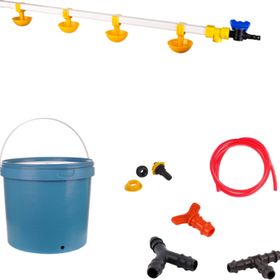 Tavpet 20 lt Depolu Küçük Yaylı Çanaklı Set 29 Nipel Civciv Suluğu