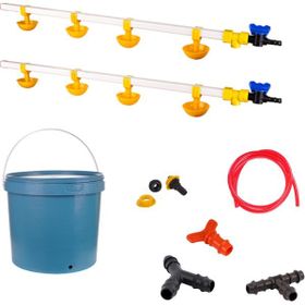 Tavpet 20 lt Depolu Küçük Yaylı Çanaklı Set 30 Nipel Civciv Suluğu