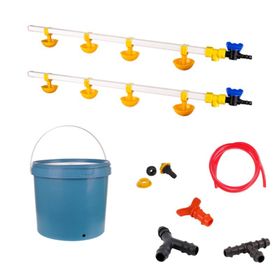 Tavpet 20 lt Depolu Küçük Yaylı Çanaklı Set 30 Nipel Civciv Suluğu