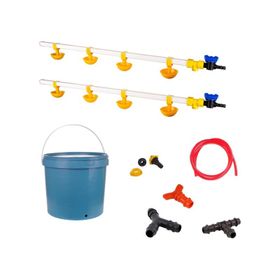 Tavpet 20 lt Depolu Küçük Yaylı Çanaklı Set 30 Nipel Civciv Suluğu