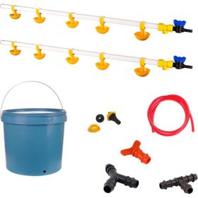 Tavpet 20 lt Depolu Küçük Yaylı Çanaklı Set 32 Nipel Civciv Suluğu