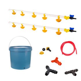 Tavpet 20 lt Depolu Küçük Yaylı Çanaklı Set 32 Nipel Civciv Suluğu