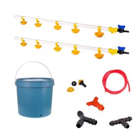 Tavpet 20 lt Depolu Küçük Yaylı Çanaklı Set 32 Nipel Civciv Suluğu