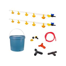 Tavpet 20 lt Depolu Küçük Yaylı Çanaklı Set 32 Nipel Civciv Suluğu