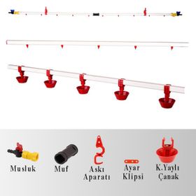 Tavpet 50 m Hat Yaylı Çanaklı Nipel Suluk Sistemi