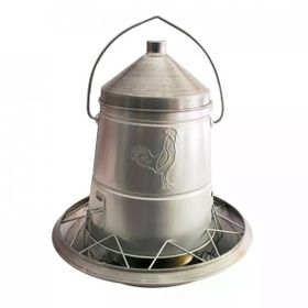 Tavpet Metal Yem Akış Ayarlı 7,8 kg Askılı Üstten Dolum Tavuk Yemlığı