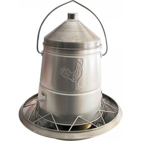 Tavpet Metal Yem Akış Ayarlı 7,8 kg Askılı Üstten Dolum Tavuk Yemlığı
