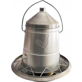 Tavpet Metal Yem Akış Ayarlı 7,8 kg Askılı Üstten Dolum Tavuk Yemlığı