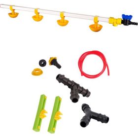 Tavpet Montaj Aparatlı Yaylı Çanaklı Civciv Nipeli 80 cm Nipel Suluk Sistemi
