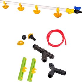 Tavpet Montaj Aparatlı Yaylı Çanaklı Civciv Nipeli 80 cm Nipel Suluk Sistemi