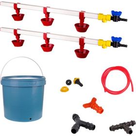 Tavpet Nipel 20 lt Depolu Yaylı Çanaklı Set 10 Tavuk Suluğu
