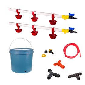 Tavpet Nipel 20 lt Depolu Yaylı Çanaklı Set 10 Tavuk Suluğu